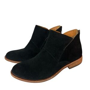 Kork Ease Ryder Ankle Booties Black Suede Leather Back Zip Women’s Size 7M